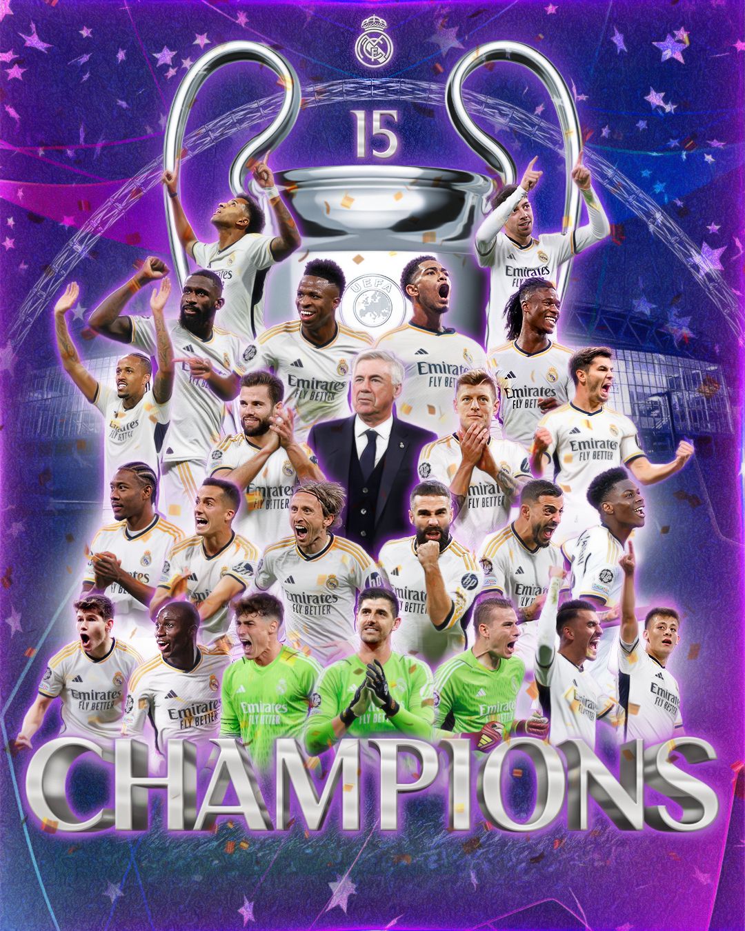 Ligue des champions de l’UEFA : Real de Madrid sacré champion d’Europe pour la 15e fois