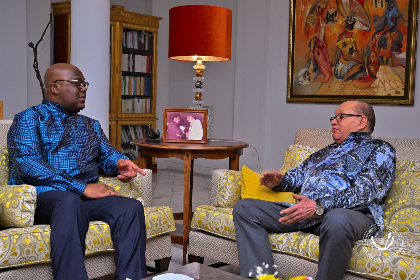 Le Président Félix Tshisekedi chez Léon Kengo Wa Dondo en visite de courtoisie