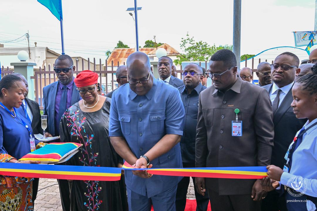 Kalemie : le Président Félix Tshisekedi a inauguré le nouvel immeuble du siège provincial de la Banque Centrale du Congo